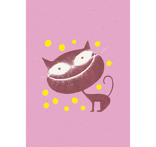 Greetings card "Happy Cat" for <a href="http://uayayu.com" target="_blank">uayayu</a>